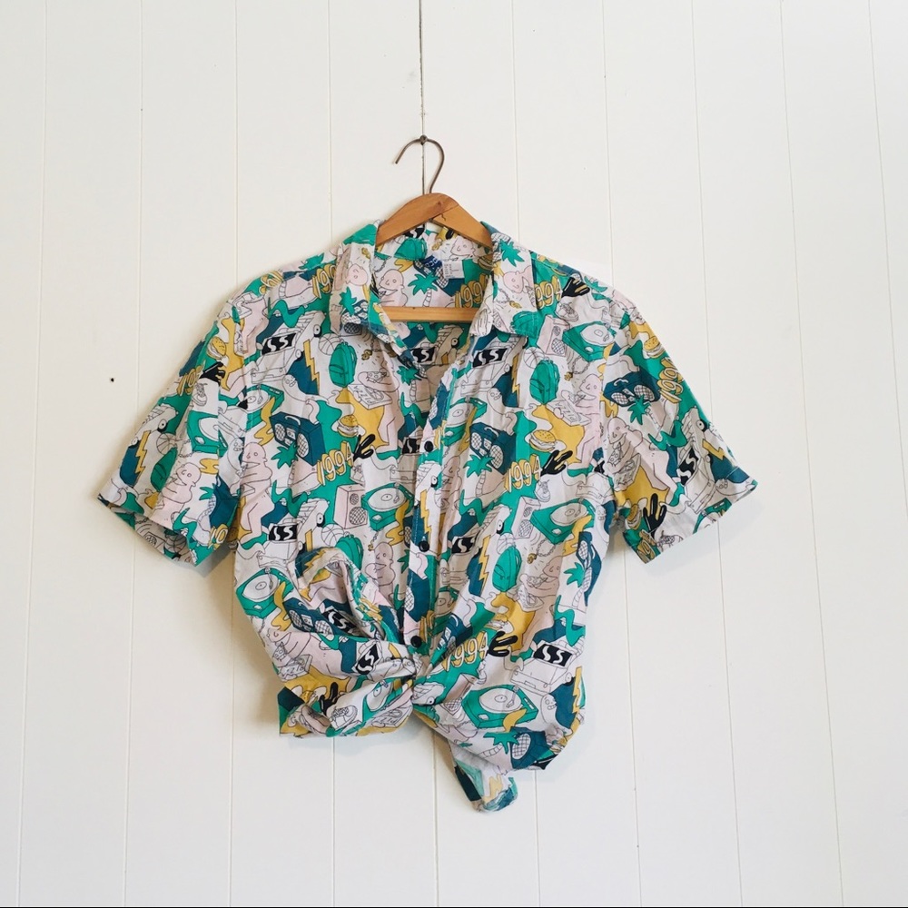 90s buttoned shirt 🖤 1994 🖤